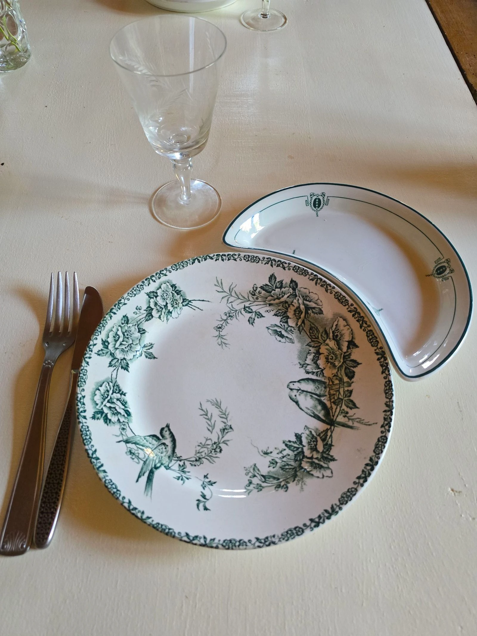 English Faience Crescent Salad Plates – photo 7